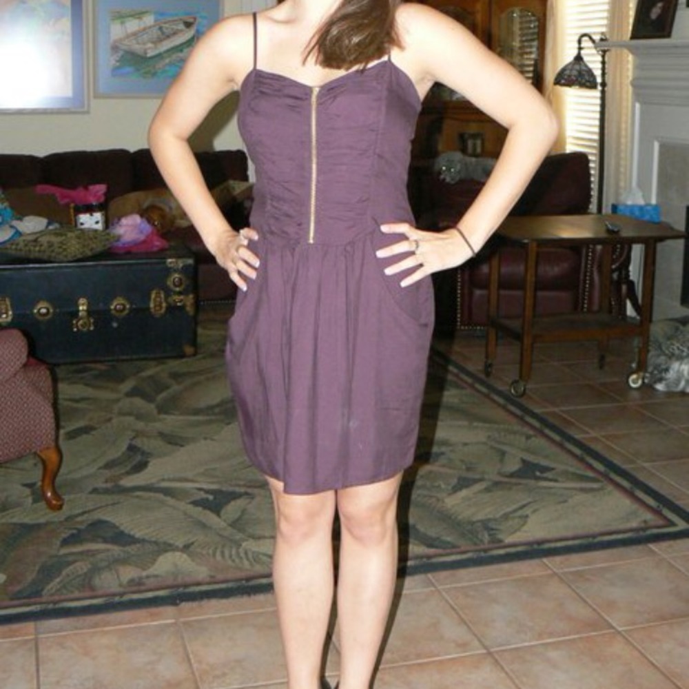 Maroon mini dress